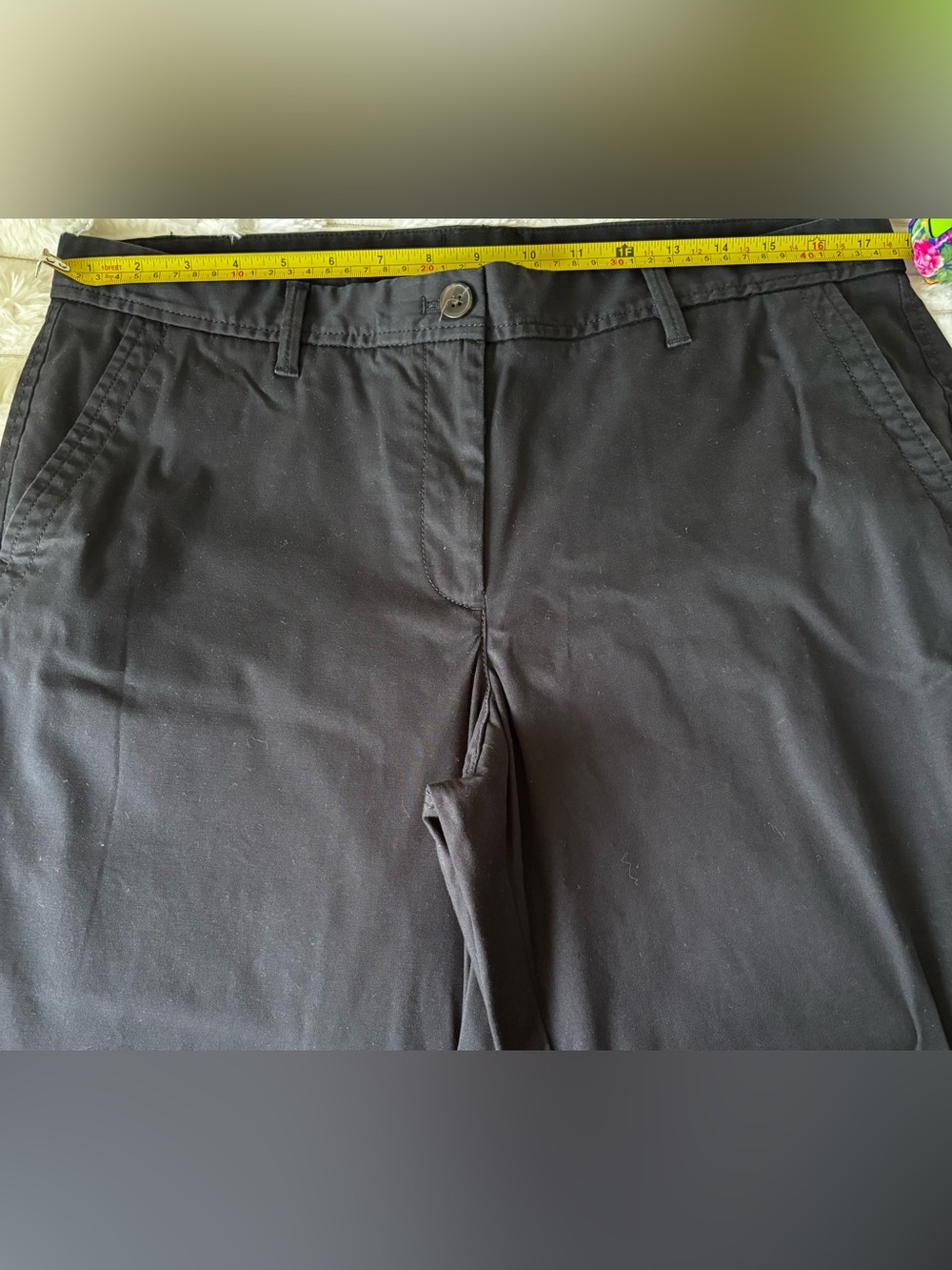 Talbots Relaxed Chino Pants Black Size 12 Petite - Picture 5 of 7